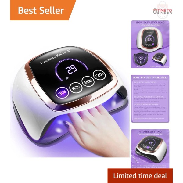 Unbranded UV LED Nail Lamp 168W Fast Cure Touch Sensor