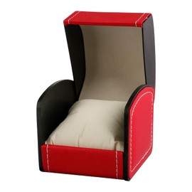 Tabanzhe Portable PU Watch Case - Classic PU Leather Storage Case, High-Ended Watch Storage Case, Travel Watch Case Jewelry Storage Case Organizer with Removable Cushion (Red)