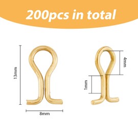 SUPERFINDINGS about 200Pcs Brass Sinker Eyes DIY Fishing Lures Eyelets for Weight Pouring Fishing Loops Eyes Swivels Fishing Tackle Accessories