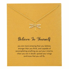 RZKING Dragonfly Gifts for Women, Dragonfly Necklace Inspirational Gifts for Women (Dragonfly)
