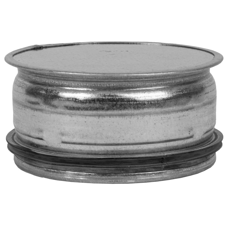 Vent Systems 4" Galvanized Steel Duct End Cap with Rubber