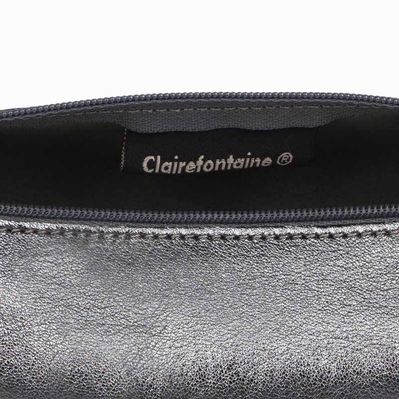 Clairefontaine - Ref 8690C - Cuirisé' Leather Round Pencil Case
