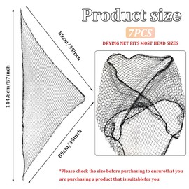 OWMOSYX 7 Piece Triangle Hair Net for Rollers Women Mesh Hair Net Setting for Salon Home Sleep Styling Curl Setting Fixed Hairstyle Protection while Drying or Sleeping