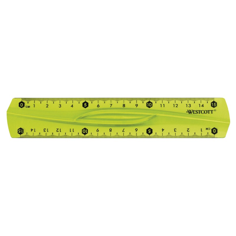 Westcott E-10220 00 15 cm Flexible Ruler - Assorted Colours