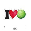 3Pcs - I Love Tennis Sticker - Tennis Sport Sticker