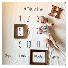 Lanx. Baby Photo Sheet (Simple 2), Monthly Photo, Newborn Photo, Letter Sheet, Baby, Newborn, Growth Record, Anniversary, Birthday, Baby Shower, Gift, Commemorative Photograph (Simple 2)