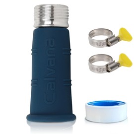 Calvana Water Hose Adapters-Thickened RV Faucet Adapter-Sink Faucet to Garden Hose Adapter Easily Connect to Sink Faucet Secured with Complimentary Stainless Steel Clamps and Teflon Tape