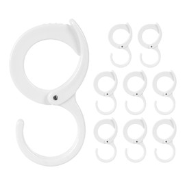 CANCYCC Pack of 9 S Hooks, White, Anti-Drop Hooks for Hanging, S-shaped Hooks for Hanging Pots, Utensils, Coffee Cups, Clothes, Plants, Towels
