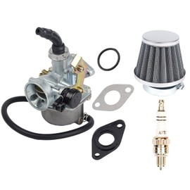 OxoxO Replacement PZ19 PZ 19 mm Cable Choke Carburettor Carburettor Air Filter Spark Plug with Seal O-Ring Compatible with 90cc 110cc 125cc ATV Quad Dirt Bike TaoTao Sunl