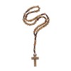 Intercession Small Pocket Size Wood Rosary - Made in Brazil