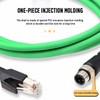 DRRI M12 - Cable blindado Ethernet de 4 pines macho