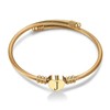 Chili Jewelry Initial J Letter Heart Gold Cuff Bracelets Expandable