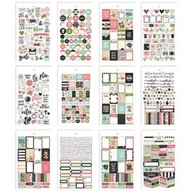 Simple Stories 7993 Carpe Diem Bloom Mini Stickers, Multi-Colour