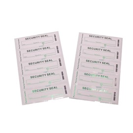 TamperSeals Group - 100pcs Partial Transfer Tamper Proof Security Warranty Void Stickers/Labels/Seals with Holographic Laser Print (White, 1 x 3.35 Inches, Serial Numbers)