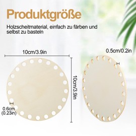 ertlutw Pack of 5 Basket Base for Crocheting, Bag Base for Crocheting, Wooden Basket Base for Crocheting, Natural Wood Basket Base, for DIY Handbag, Basket, Weaving Supplies, Crafts, Home Decoration