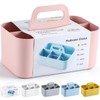Multiuse Caddy Organizer with Handle - Stackable Plastic Tote Bin