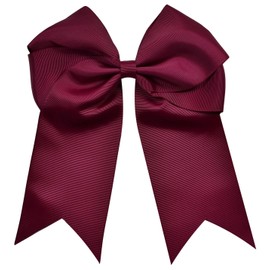 Funny Girl Designs Extra Large Classic Uniform Cheer Bow - Choose Your Color! (Maroon)
