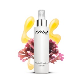 RAU Cosmetics Triple Vitamin C Serum 100 ml - High Dose Vitamin C Anti-Ageing Serum with 3 Vitamin C Acids & Irish Moss - Moisturiser Face Serum - Dry, Mature, Normal Skin & Combination Skin