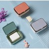 2Pcs Plastic Soap Holder with Drain Tray and lid,Removable Bar
