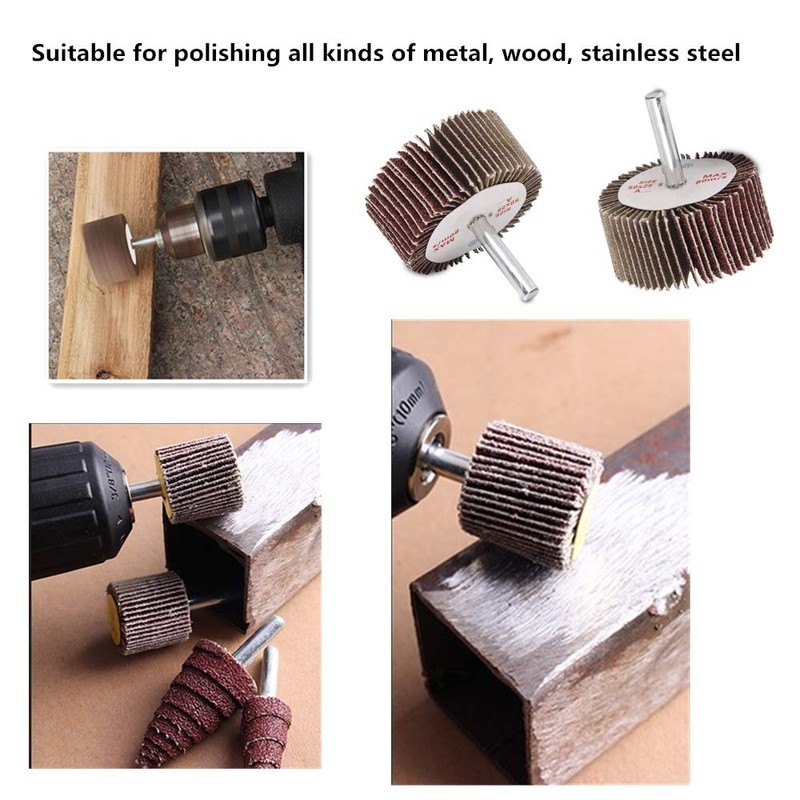 FEIHU 25 Pcs 20X25x6mm Flap Wheels Set.for Removing Rust, Deburring,