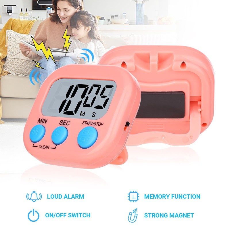6 Packs Magnetic Kitchen Digital Timers Classroom Stopwatch Timer 6