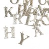 KK10-3S Japanese Cord Button Alphabet Charm [C] Silver 1 Piece