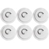 TONLOOEEL 6 Pack 4.33"/11cm Stainless Steel D-Ring Circular Patch for