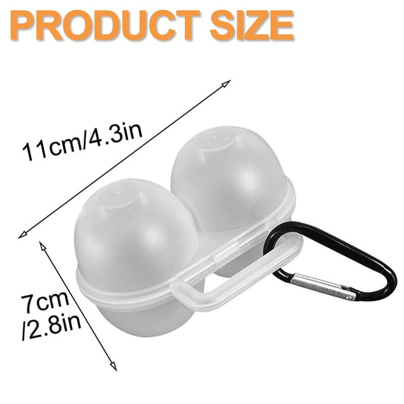 2pcs Portable For Egg Storage Container，Eggs Storage Box with D