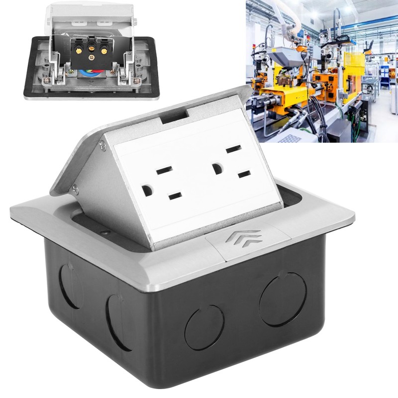 Concealed Recessed Socket Aluminum Alloy PC Desktop Outlet for Residences