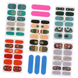 OHPHCALL 15sheets Bohemian Style Nail Art Stickers Decals Nail Art Accessories for Creative Designs Easy to Apply for Home Use and