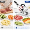 Manual Food Slicer with Adjustable Thickness – Stainless-Steel Lever Cutter
