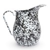 Enamelware Large Pitcher - Black Marble