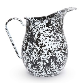 Enamelware Large Pitcher - Black Marble