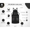 Premium Canvas Apron with Leather 2 Zip Pockets & Holders