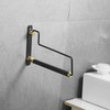 Hiendure Folding Clothes Hanger Drying Rack Black Wall-Mounted Clothes Organizer