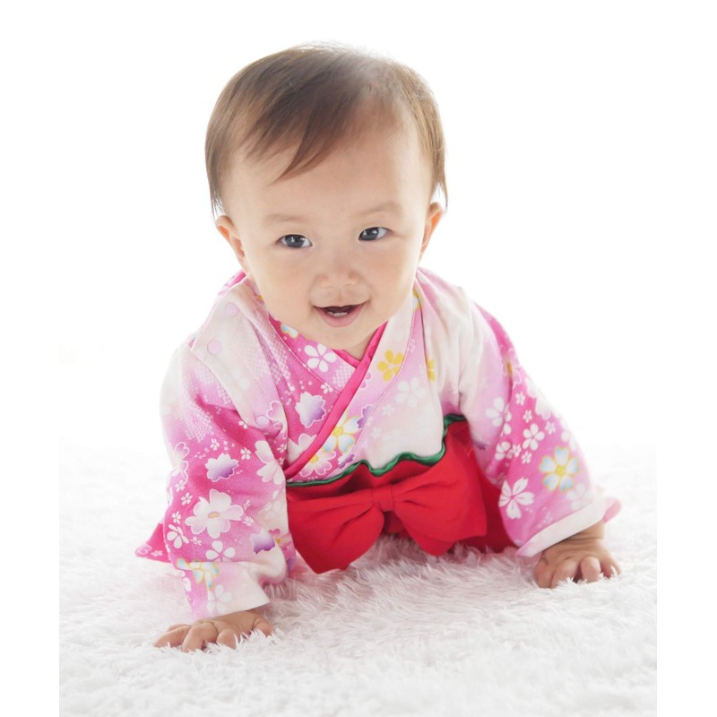 Aenak Hakama Romper, Full Then, Girls' Hakama, Floral Pattern, Hinamatsuri,