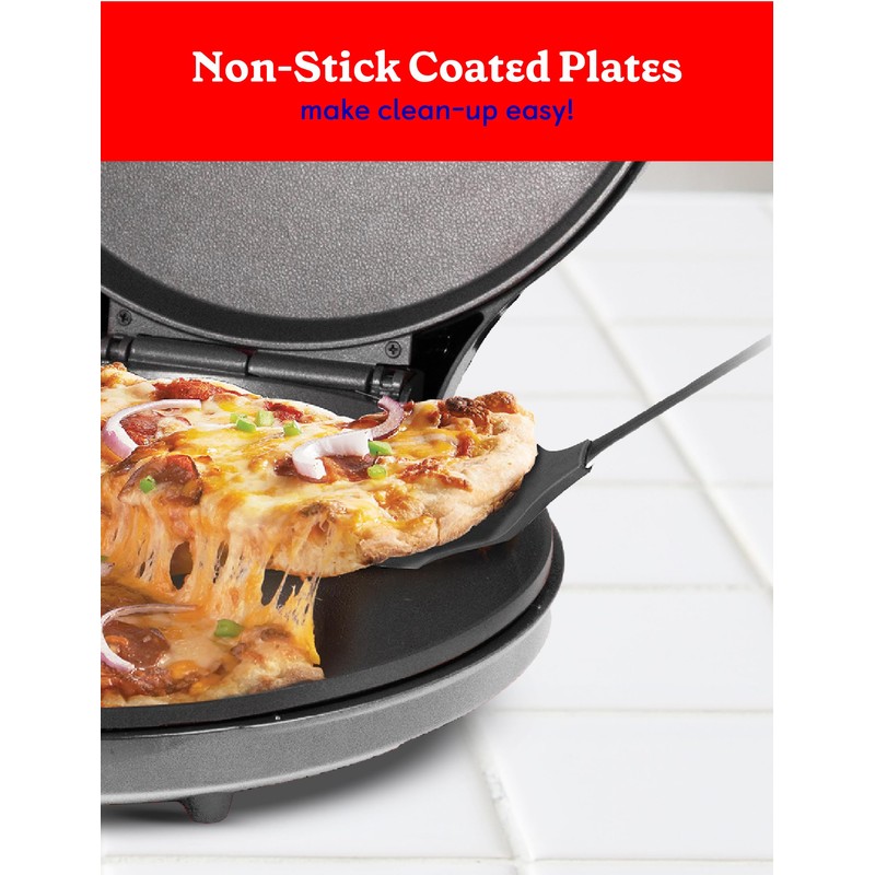 Betty Crocker Pizza Maker Plus, 12" Indoor Electric Grill, Nonstick