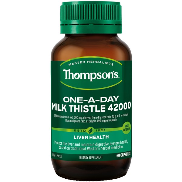 Thompson's Milk Thistle 42000 One-a-Day Capsules 60