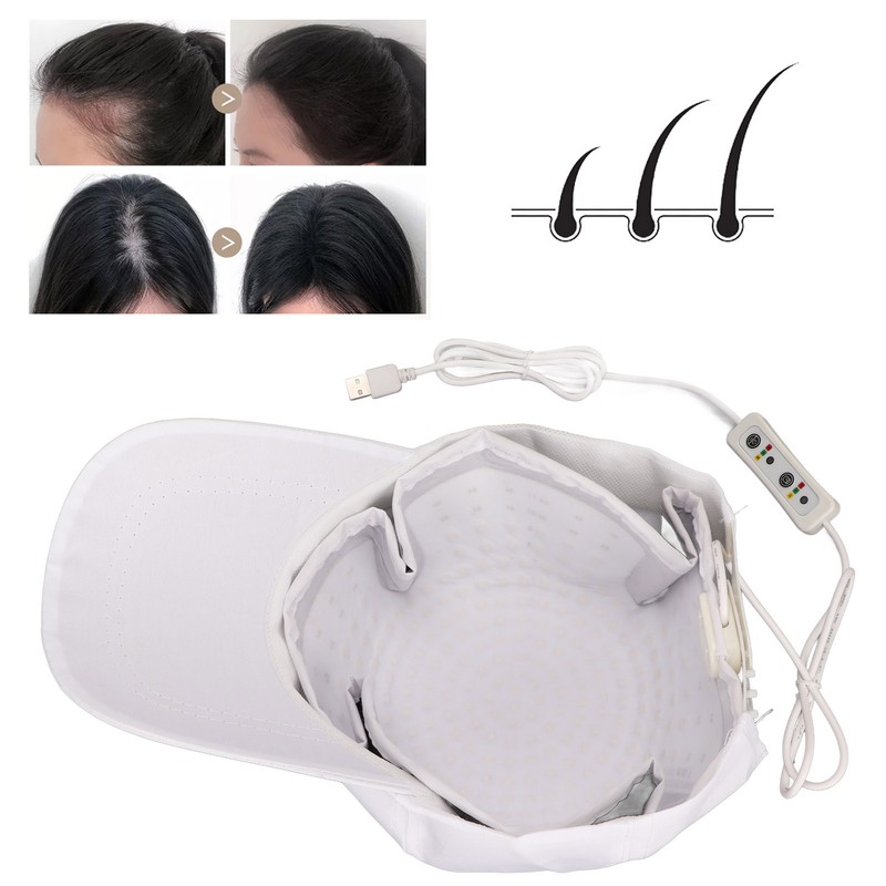 Laser Hair Growth Helmet Red LED Scalp Care Painless Full