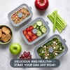 Woaiwo-q 12 Pack Multi-Size Glass Food Storage Containers with Glass