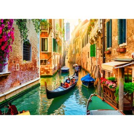 HUADADA Puzzle 1000 Pieces, Puzzle for Adults, Impossible Puzzle, Skill Game for the Whole Family, Puzzle Colourful Tile Game - The Landscape of the Beautiful Canal of Venice