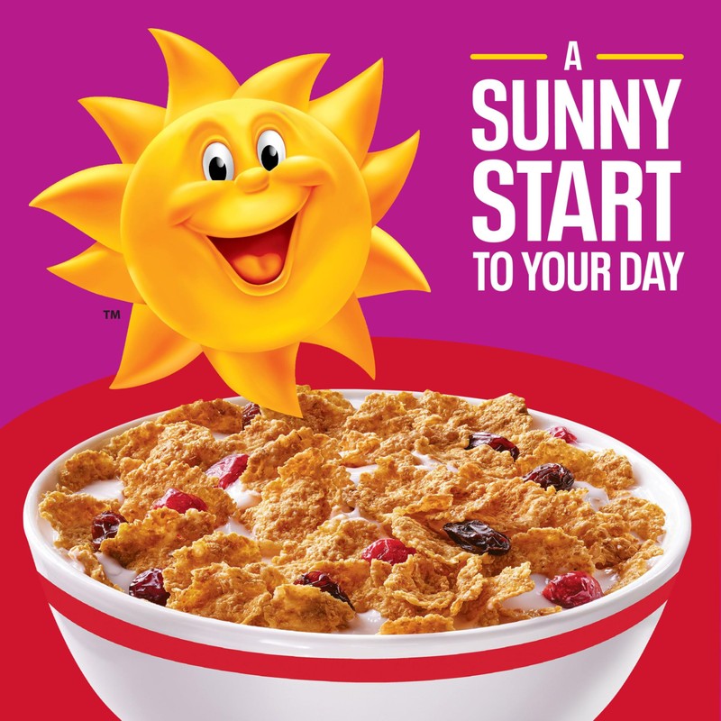 Kellogg's Raisin Bran with Cranberries Breakfast Cereal, Fiber Cereal, Family