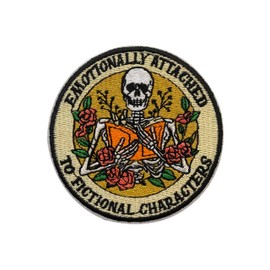 Zolawe Emocionalmente adherido a parche de personajes ficticios, parches de bordado para ropa, mochilas, sombreros, bolsas de jeans, parches bordados, parches para planchar para los amantes de los