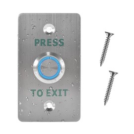 STPCTOU Waterproof Exit Button with LED IP67 Door Push Switch NO&NC 86 * 50mm