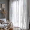 Deconovo Transparent Curtains with Ruffle Tape, Living Room Voile Curtain,
