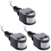Aqevn 3pcs Black Motion Detector Motion Sensor Light Switch Outdoor