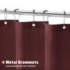 MitoVilla Burgundy Fabric Shower Curtain Liner, Dark Red Simple Shower