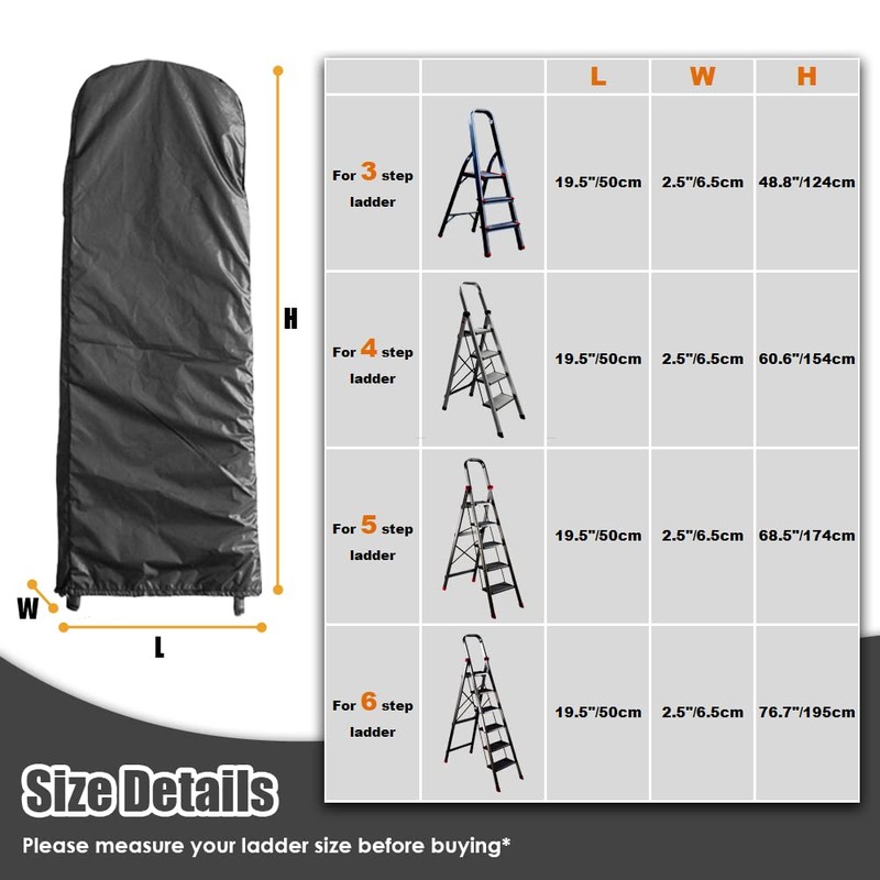 Gicov Folding Ladder Cover Outdoor Waterproof Protector for Ladder with