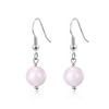 Philip Jones Rose Quartz Gemstone Round Drop Earrings
