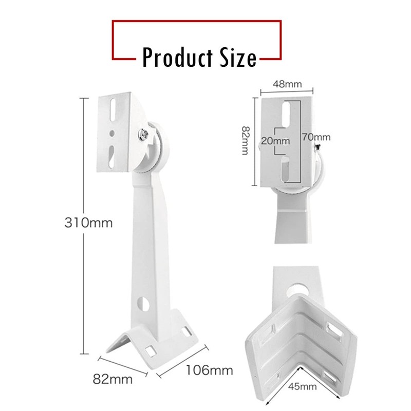 CTXSumTec CCTV Security Camera Corner Pole Mounting Bracket with 2